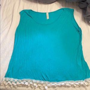 Teal tank top